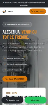 Aceeași pagină pe telefon