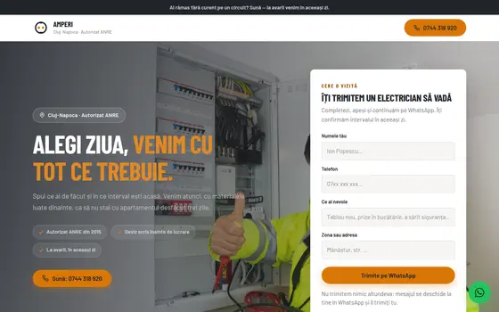 Varianta Programare pentru Amperi, pe ecran de calculator