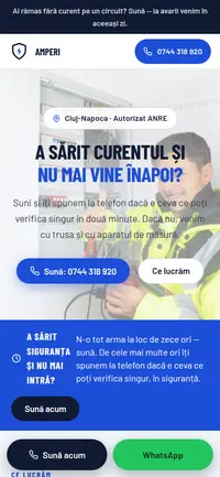 Aceeași pagină pe telefon