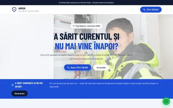 Varianta Urgență pentru Amperi, pe ecran de calculator