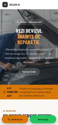 Același site pe telefon