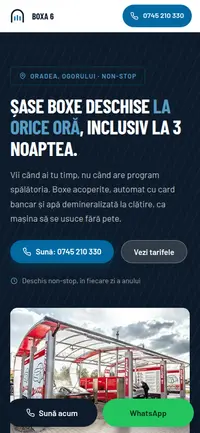 Același site pe telefon