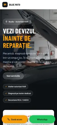 Aceeași pagină pe telefon