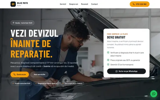 Varianta Atelier pentru Bujie Moto, pe ecran de calculator