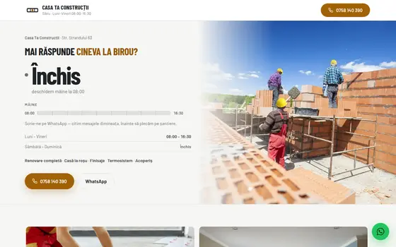 Varianta Program azi pentru Casa Ta Construcții, pe ecran de calculator