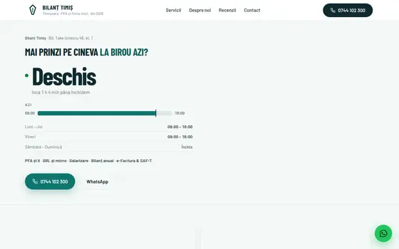 Varianta Deschis acum pentru Bilanț Timiș, pe ecran de calculator