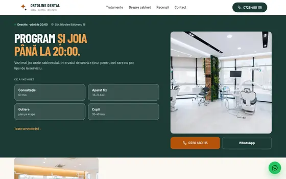 Varianta Ghișeu cu program pentru Ortoline Dental, pe ecran de calculator