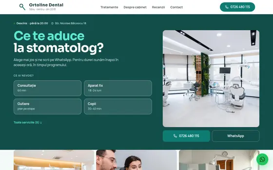 Varianta Ghișeu pentru Ortoline Dental, pe ecran de calculator