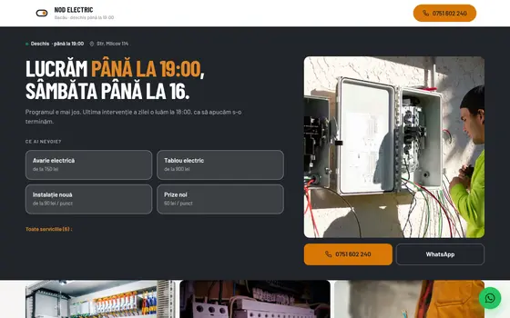 Varianta Ghișeu cu program pentru Nod Electric, pe ecran de calculator