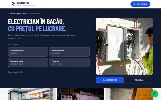 Varianta Ghișeu cu tarife pentru Nod Electric, pe ecran de calculator