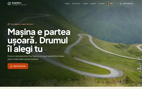 Varianta Drumul pentru Rulaj Rent, pe ecran de calculator