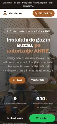 Aceeași pagină pe telefon