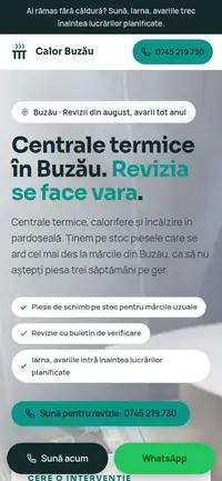 Aceeași pagină pe telefon
