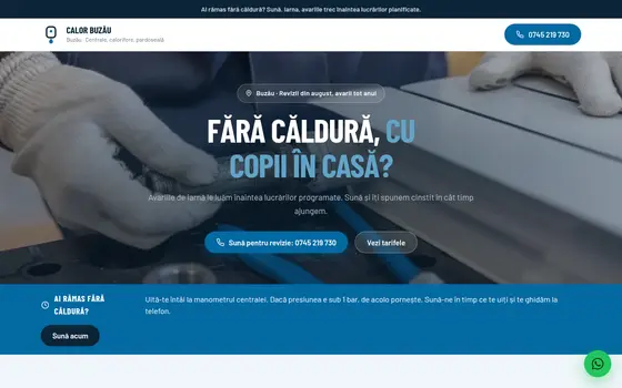 Varianta Urgență pentru Calor Buzău, pe ecran de calculator