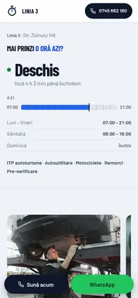 Aceeași pagină pe telefon