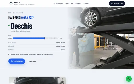 Varianta Deschis acum pentru Linia 3, pe ecran de calculator