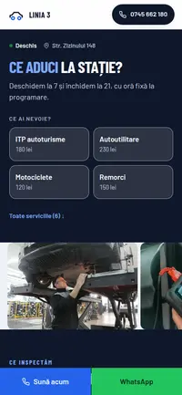 Aceeași pagină pe telefon