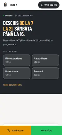 Aceeași pagină pe telefon