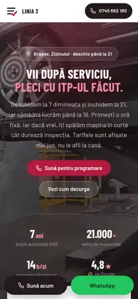 Aceeași pagină pe telefon