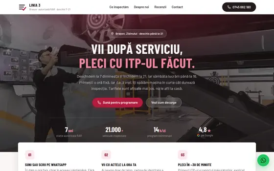 Varianta Oră fixă pentru Linia 3, pe ecran de calculator