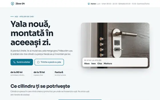 Varianta Atelier pentru Zăvor 24, pe ecran de calculator
