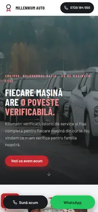 Aceeași pagină pe telefon