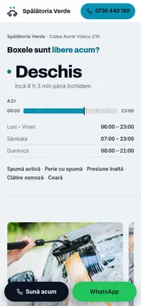 Aceeași pagină pe telefon