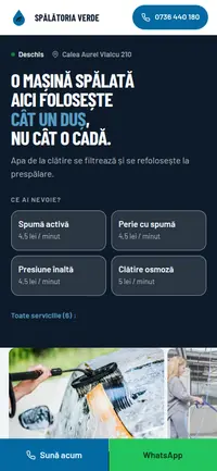 Aceeași pagină pe telefon