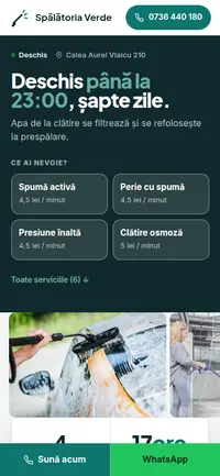 Aceeași pagină pe telefon