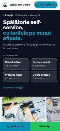 Aceeași pagină pe telefon