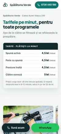 Aceeași pagină pe telefon