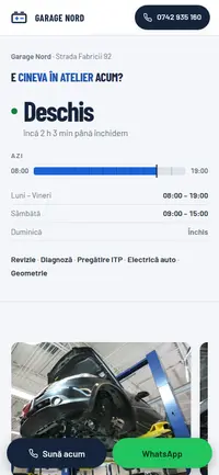 Aceeași pagină pe telefon