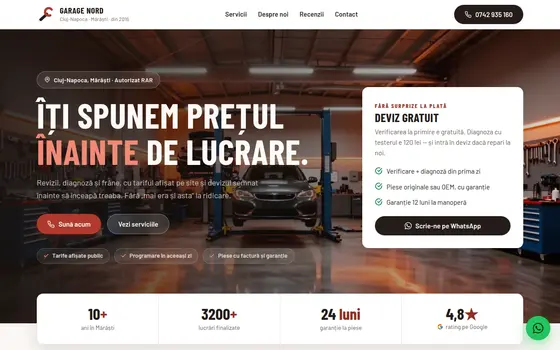 Varianta Atelier pentru Garage Nord, pe ecran de calculator