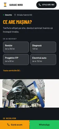 Aceeași pagină pe telefon