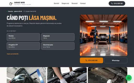 Varianta Ghișeu cu program pentru Garage Nord, pe ecran de calculator