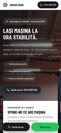 Aceeași pagină pe telefon