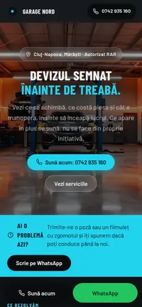 Aceeași pagină pe telefon