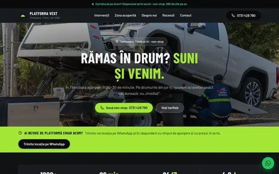 Varianta Urgență pentru Platforma Vest, pe ecran de calculator