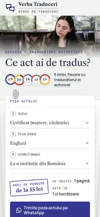 Același site pe telefon