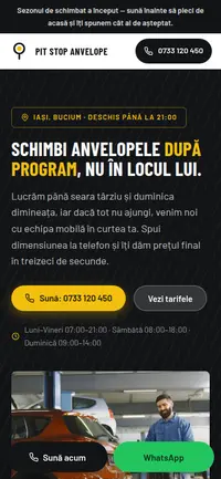Aceeași pagină pe telefon