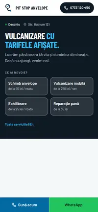 Aceeași pagină pe telefon