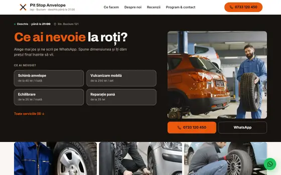 Varianta Ghișeu pentru Pit Stop Anvelope, pe ecran de calculator