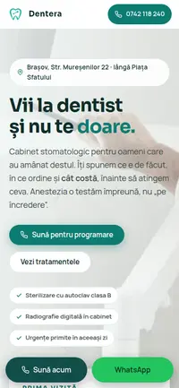 Același site pe telefon