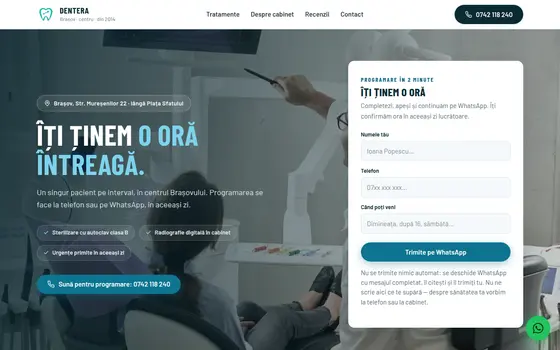 Varianta Programare pentru Dentera, pe ecran de calculator
