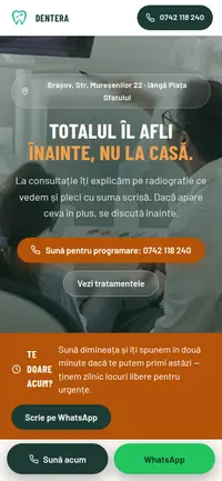 Aceeași pagină pe telefon