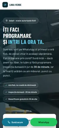 Aceeași pagină pe telefon