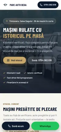 Același site pe telefon