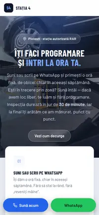 Aceeași pagină pe telefon