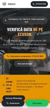 Aceeași pagină pe telefon