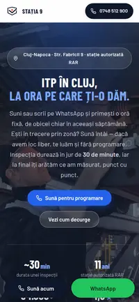 Același site pe telefon